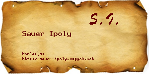 Sauer Ipoly névjegykártya
